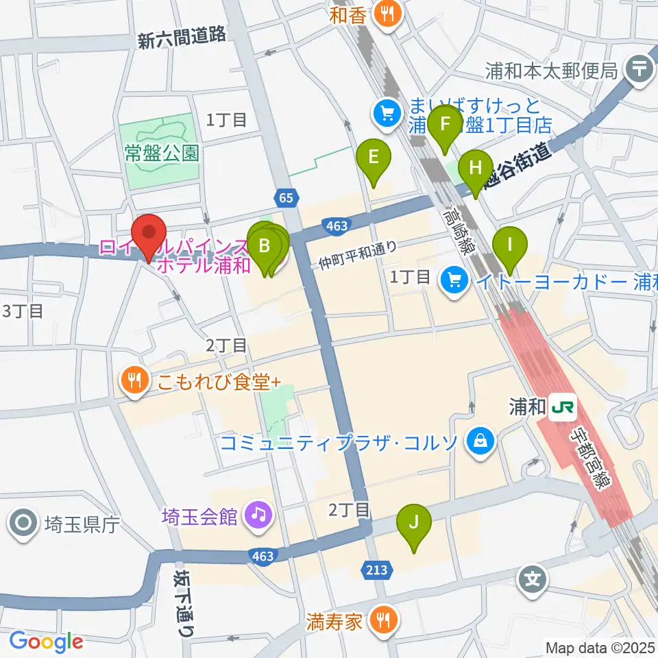 キャッツアイ周辺のホテル一覧地図