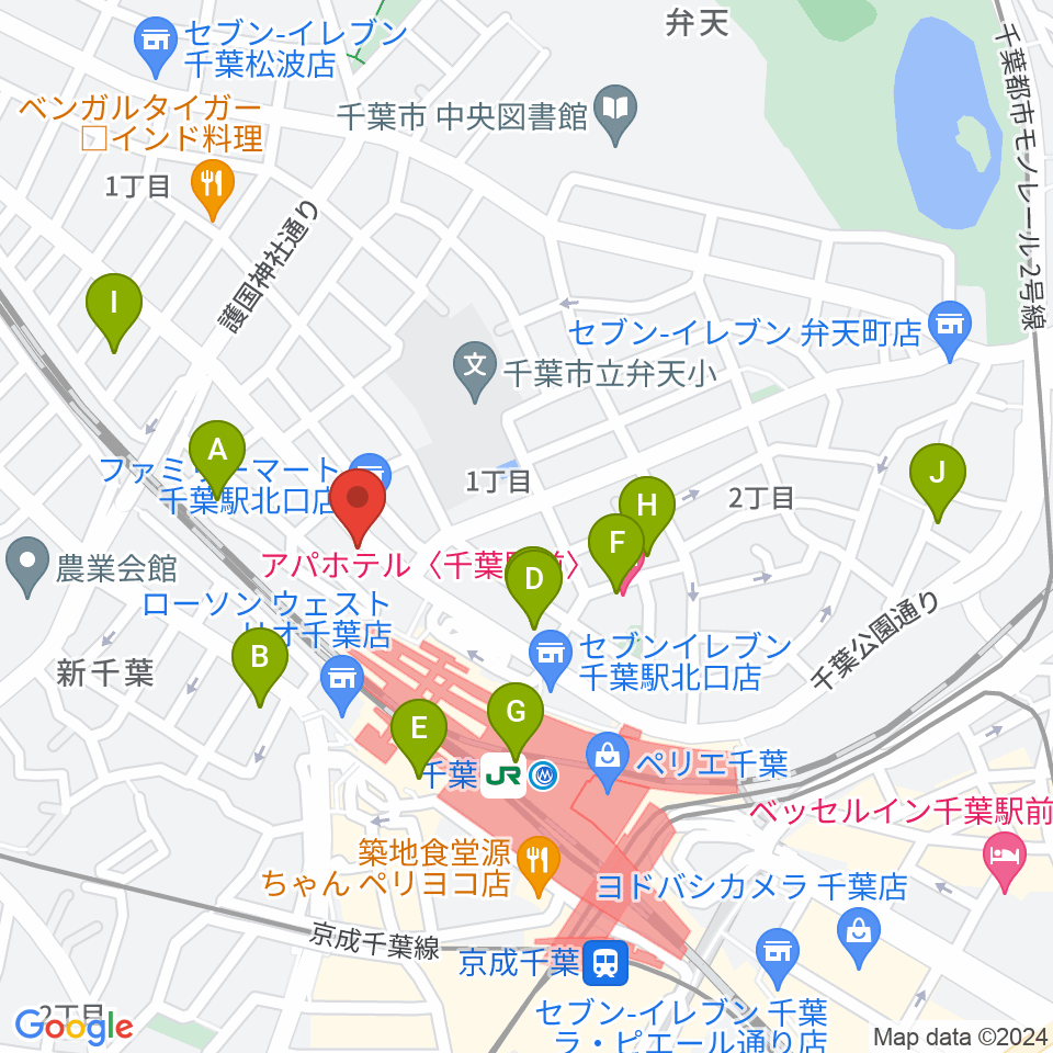 サウンドスタジオラパン周辺のホテル一覧地図