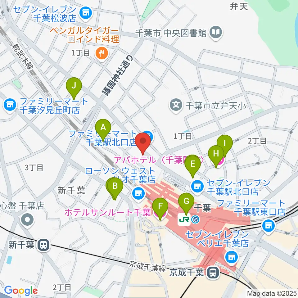 サウンドスタジオラパン周辺のホテル一覧地図