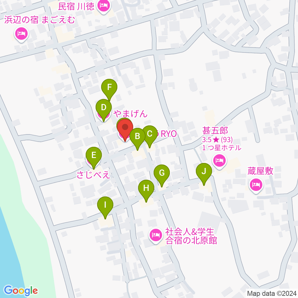 いとうRYO周辺のホテル一覧地図