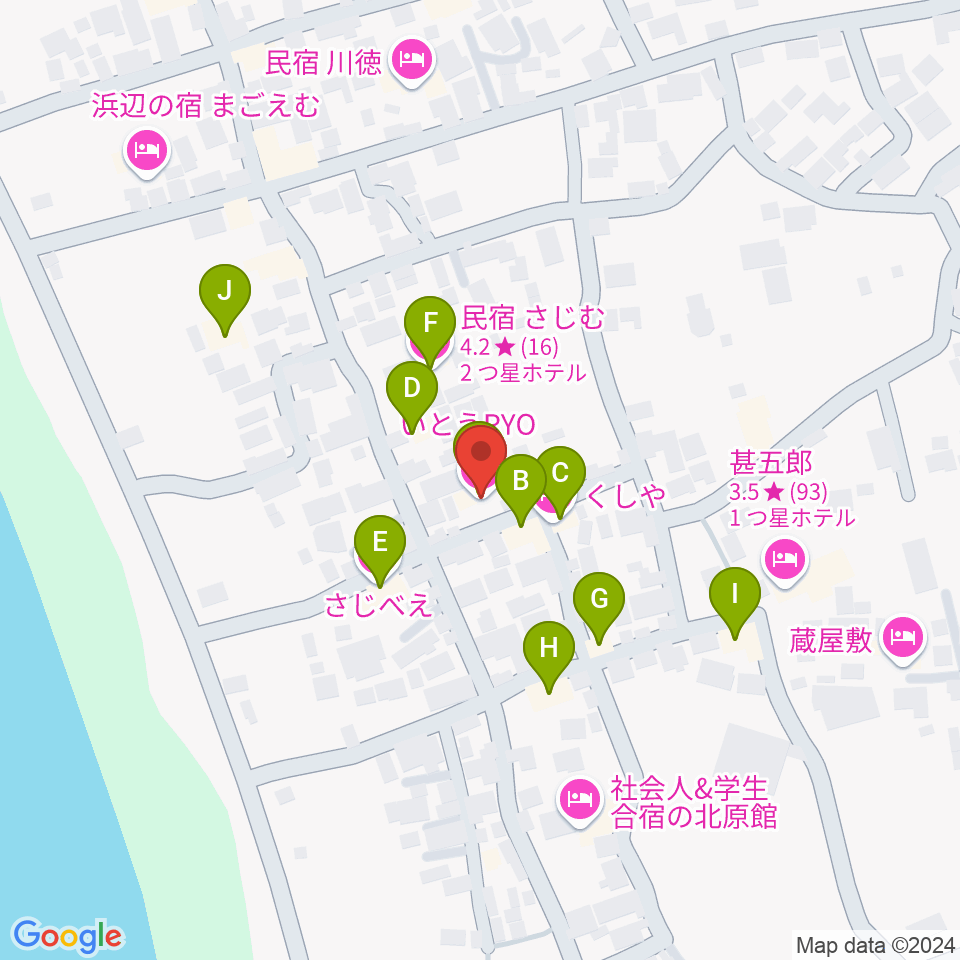 いとうRYO周辺のホテル一覧地図