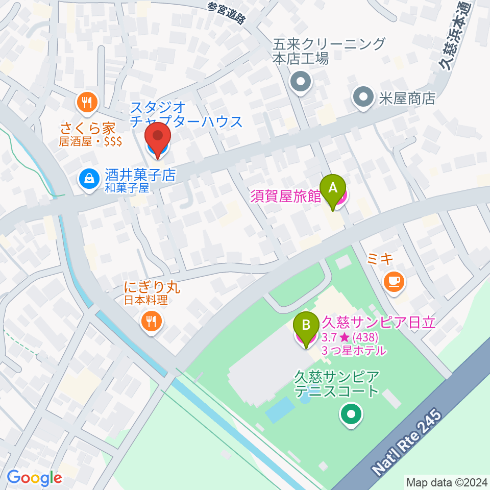 スタジオチャプターハウス周辺のホテル一覧地図