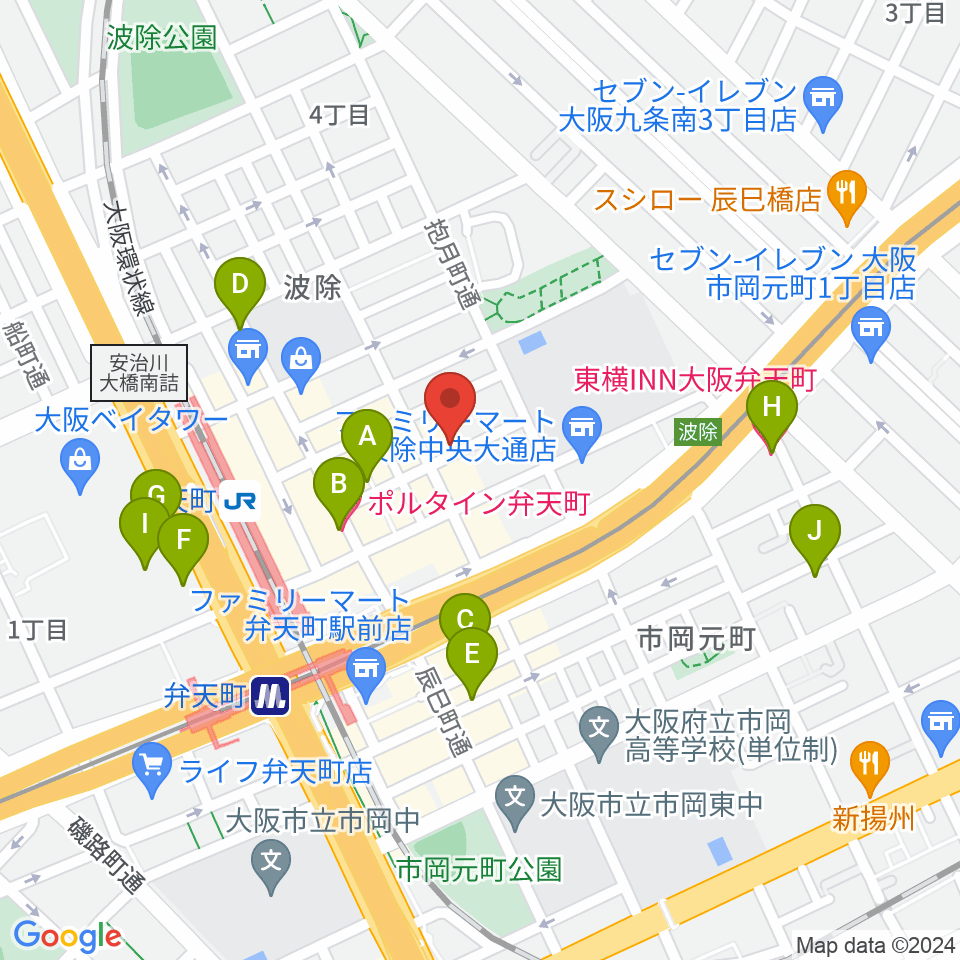 スタジオフリエ周辺のホテル一覧地図