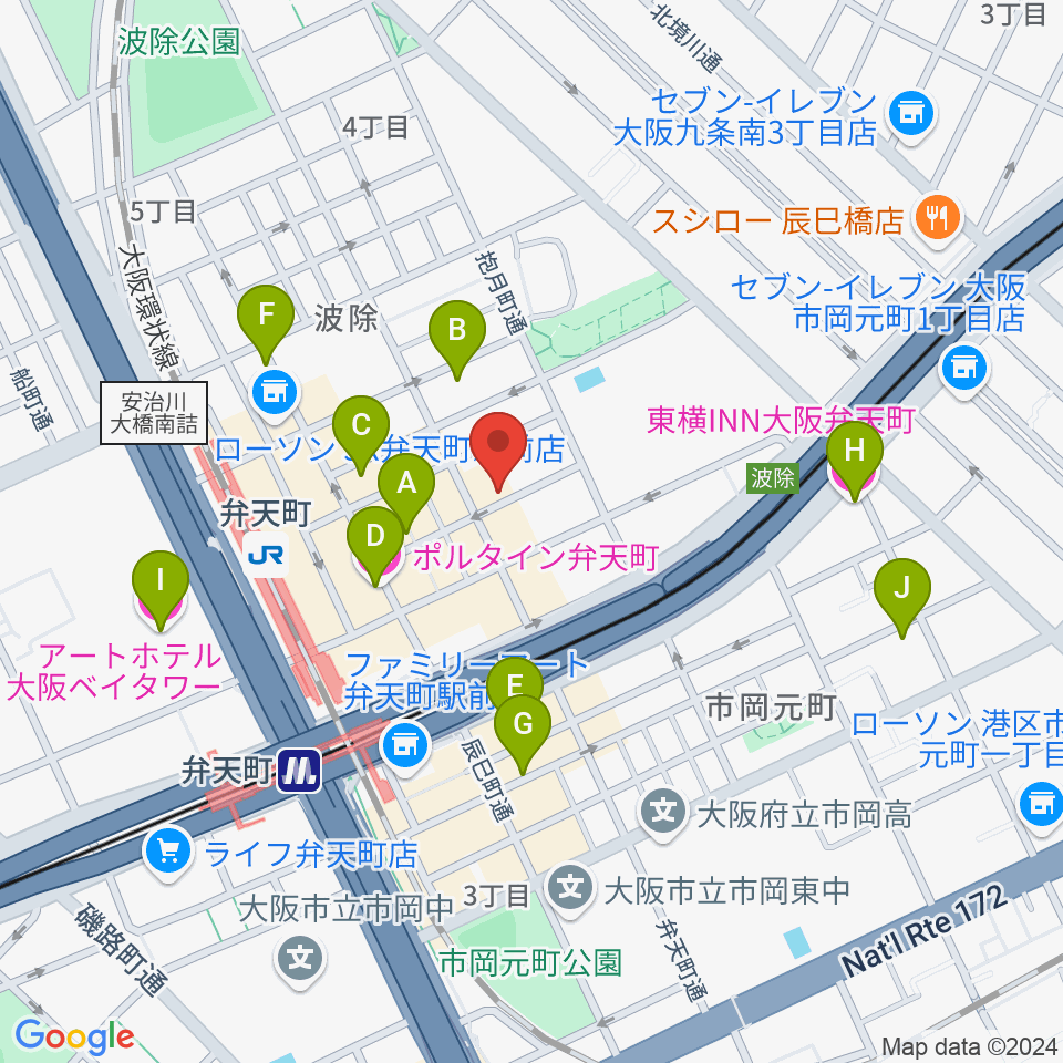 スタジオフリエ周辺のホテル一覧地図