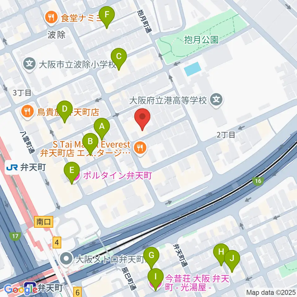 スタジオフリエ周辺のホテル一覧地図