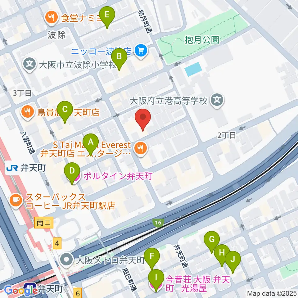 スタジオフリエ周辺のホテル一覧地図
