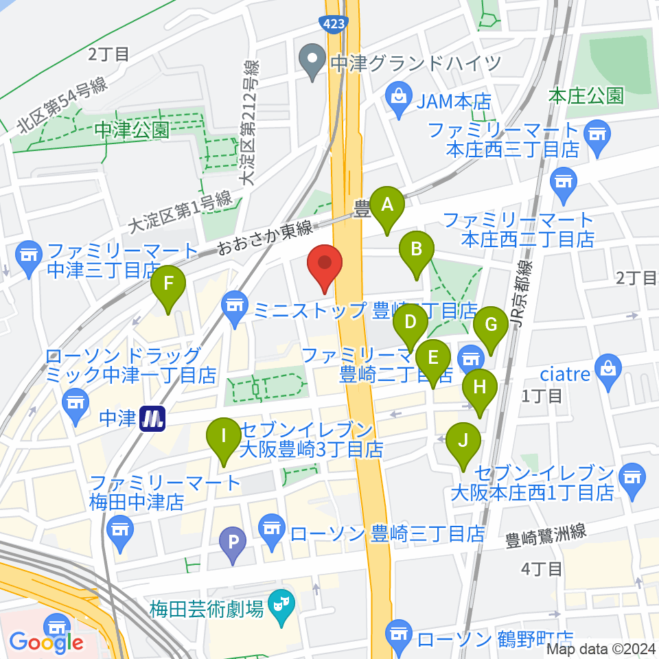 三和レコーディングスタジオ周辺のホテル一覧地図
