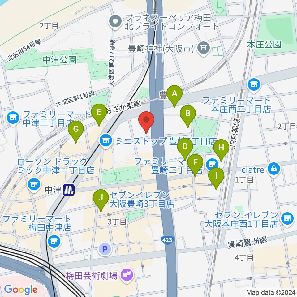 三和レコーディングスタジオ周辺のホテル一覧地図