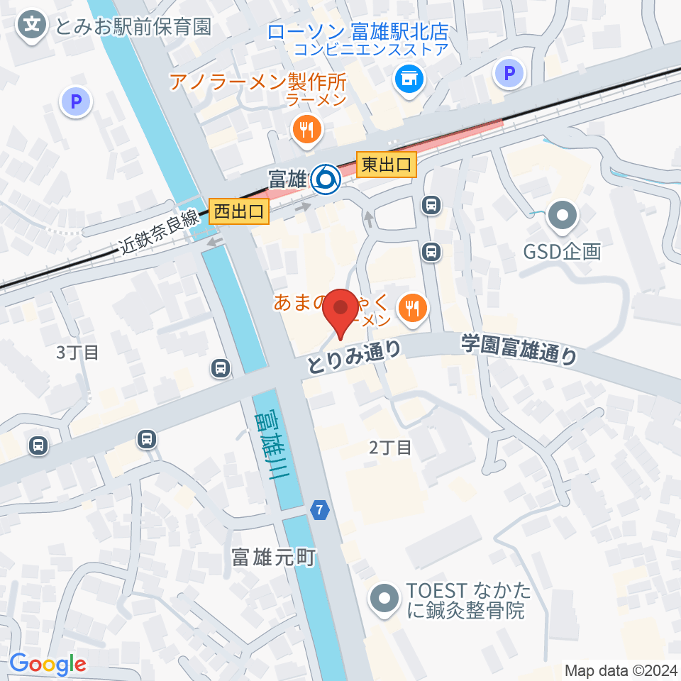 スタジオジュエル富雄店周辺のホテル一覧地図