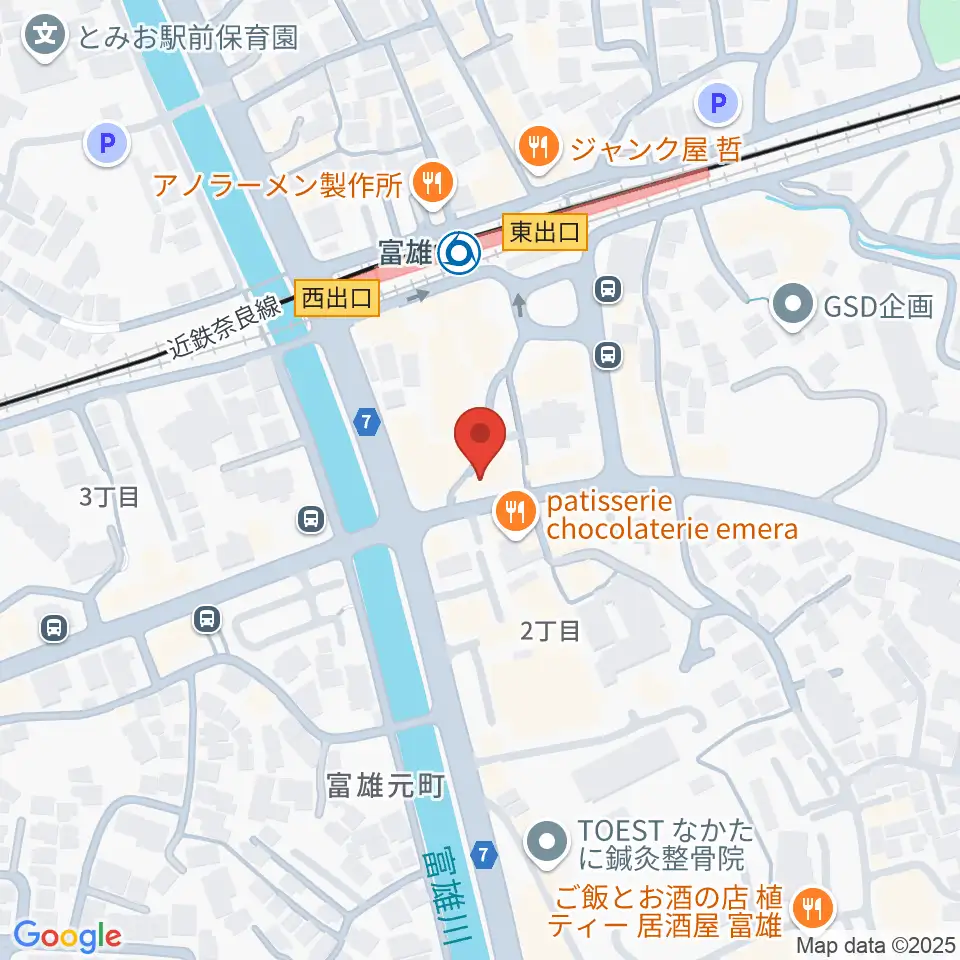 スタジオジュエル富雄店周辺のホテル一覧地図