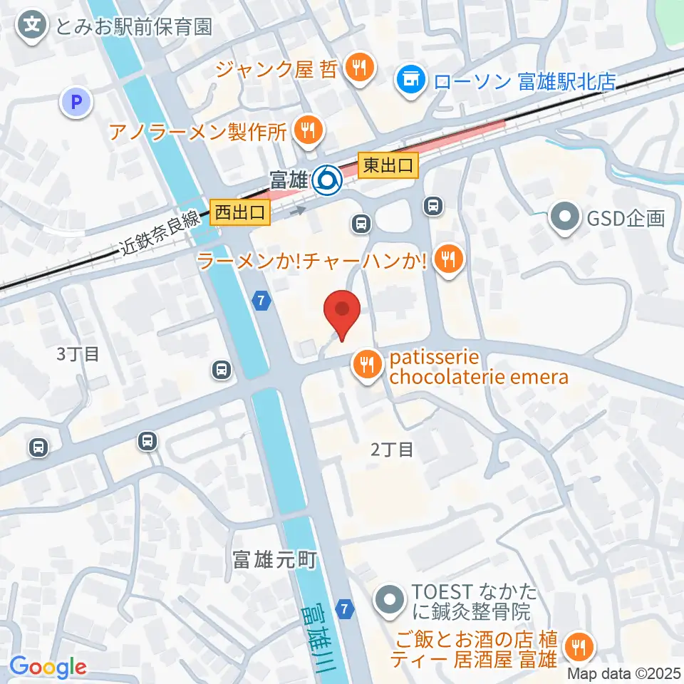 スタジオジュエル富雄店周辺のホテル一覧地図