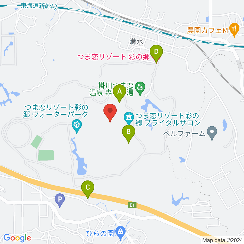 つま恋ミュージックガーデン周辺のホテル一覧地図