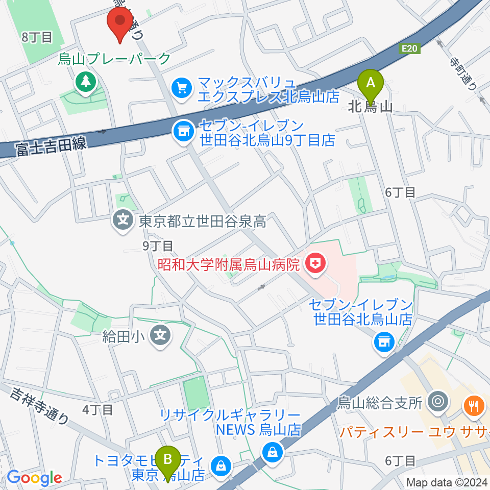 BS&T Studio周辺のホテル一覧地図