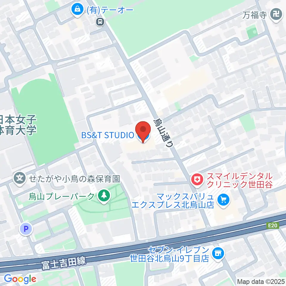 BS&T Studio周辺のホテル一覧地図