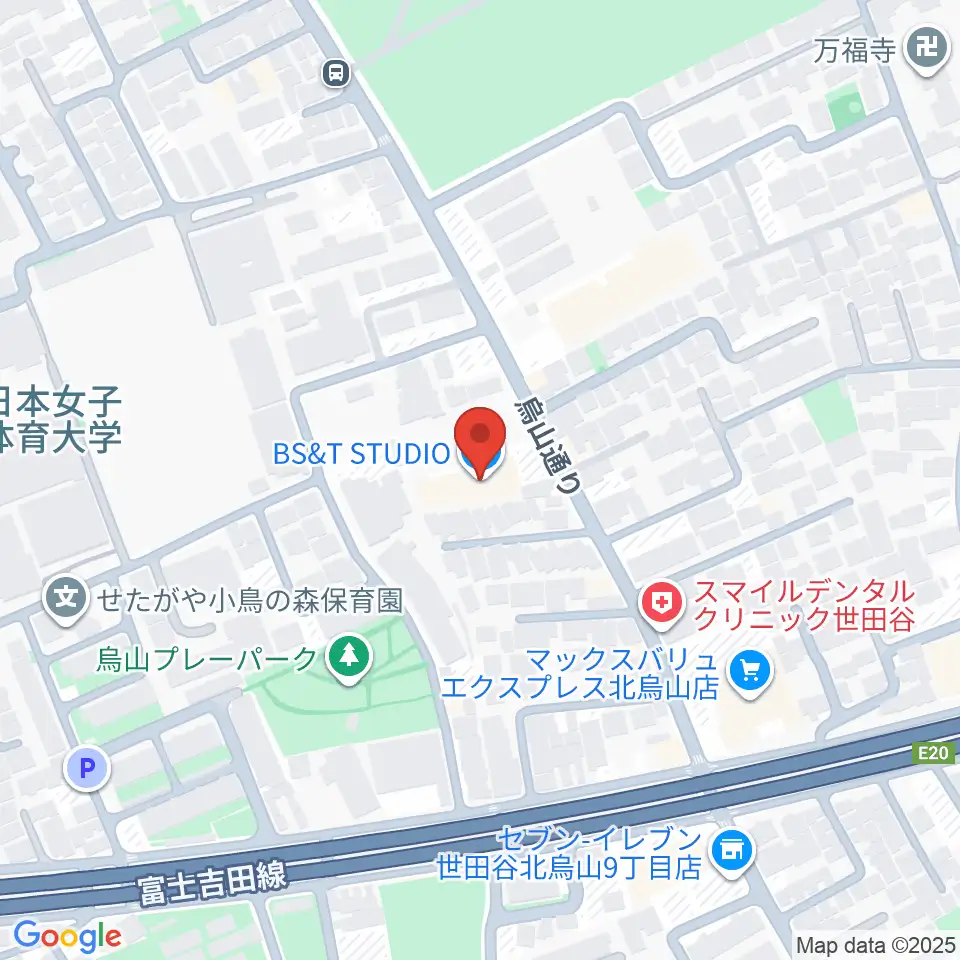 BS&T Studio周辺のホテル一覧地図