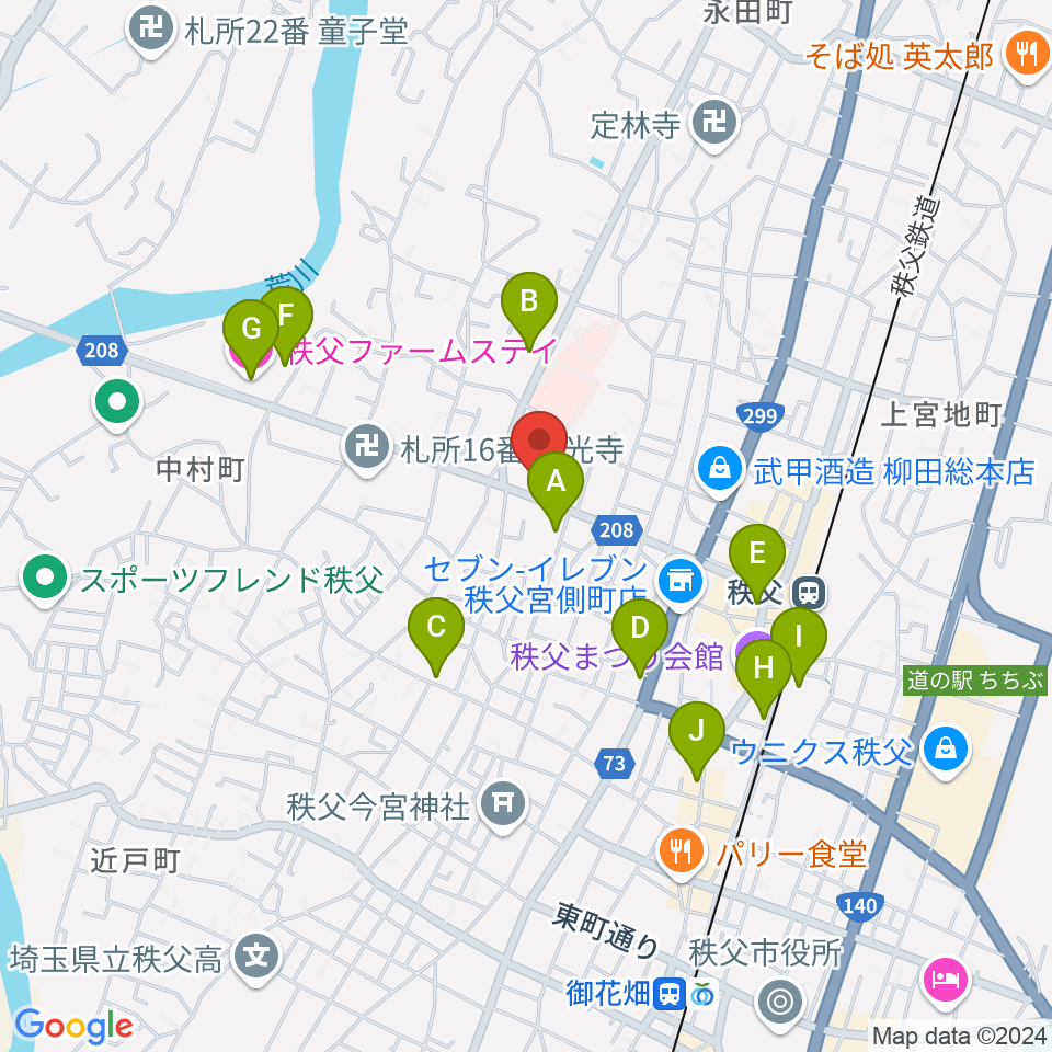 STUDIO JOY周辺のホテル一覧地図