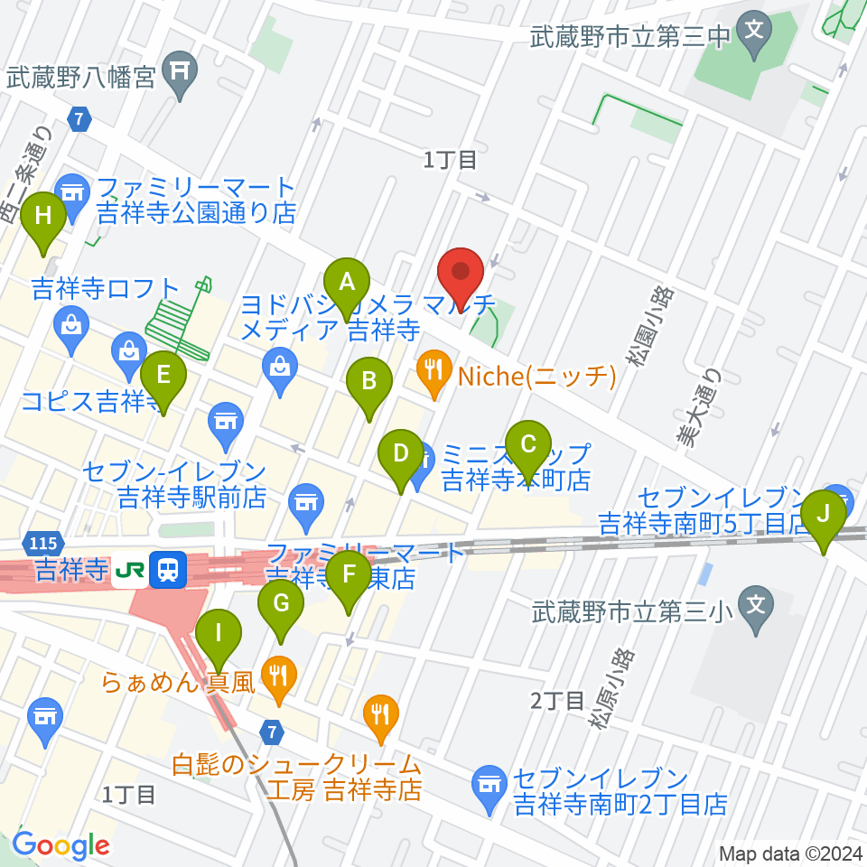 スタジオ・アルファ・ベガ周辺のホテル一覧地図