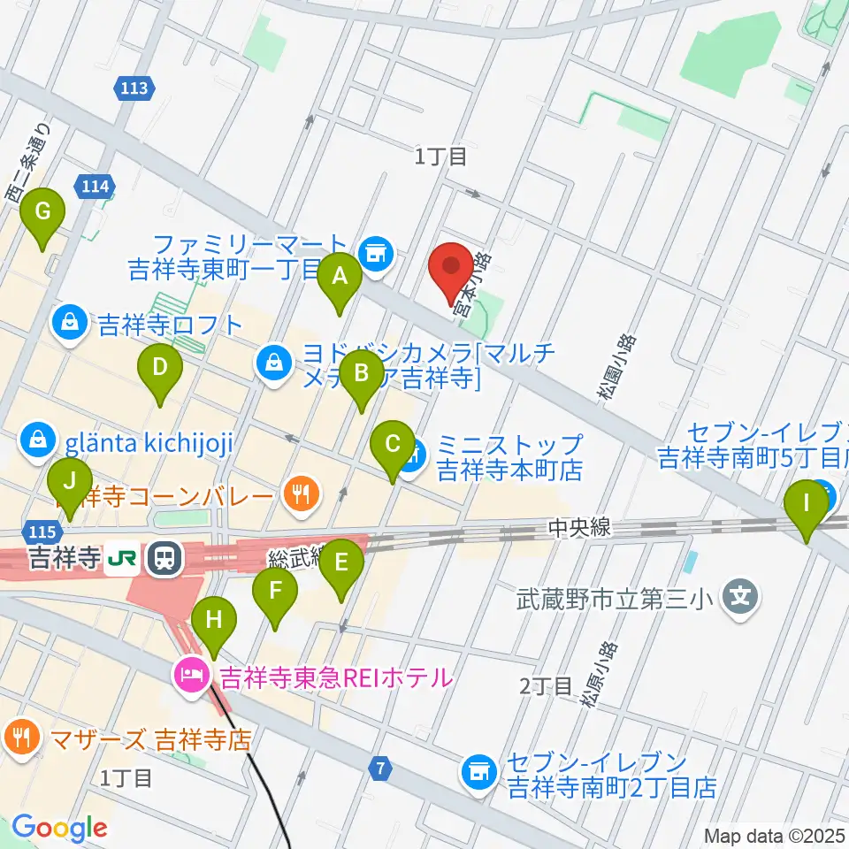 スタジオ・アルファ・ベガ周辺のホテル一覧地図