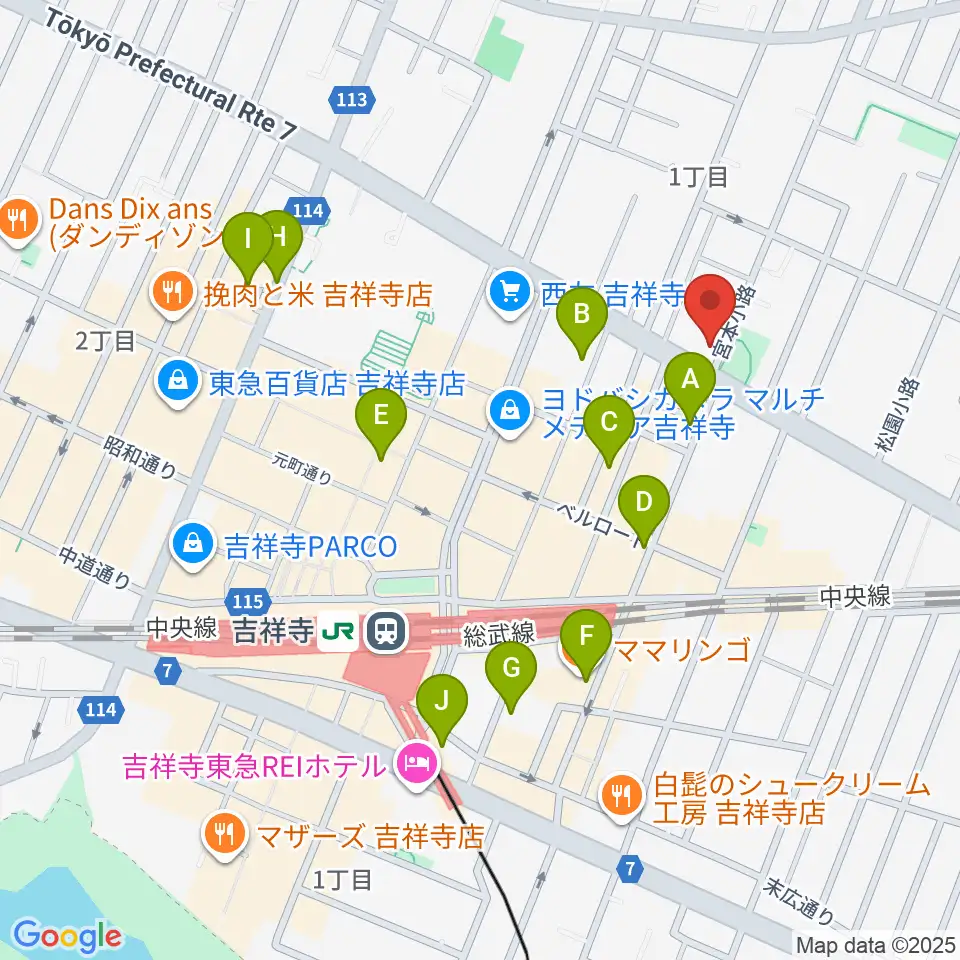 スタジオ・アルファ・ベガ周辺のホテル一覧地図