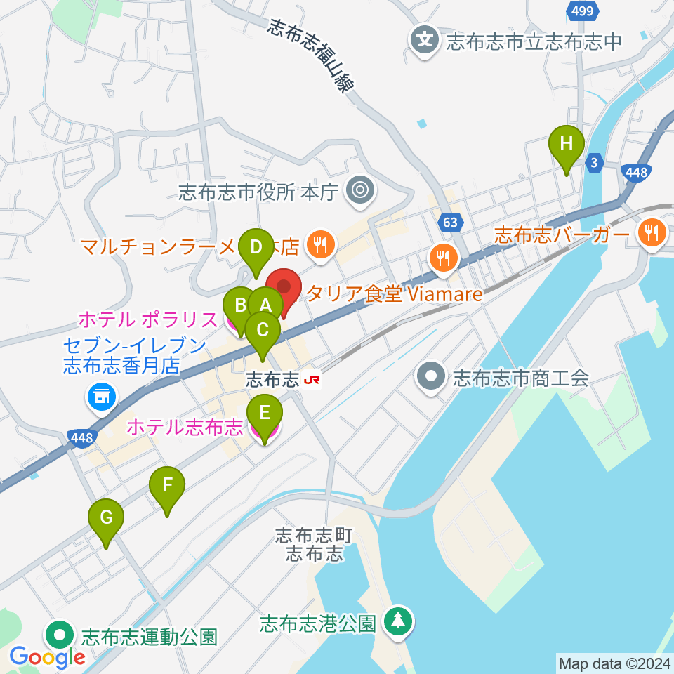 島津楽器 音楽教室周辺のホテル一覧地図