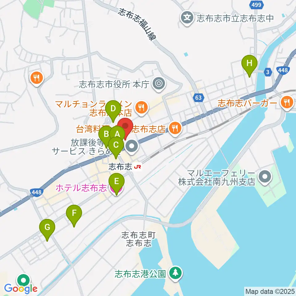 島津楽器 音楽教室周辺のホテル一覧地図