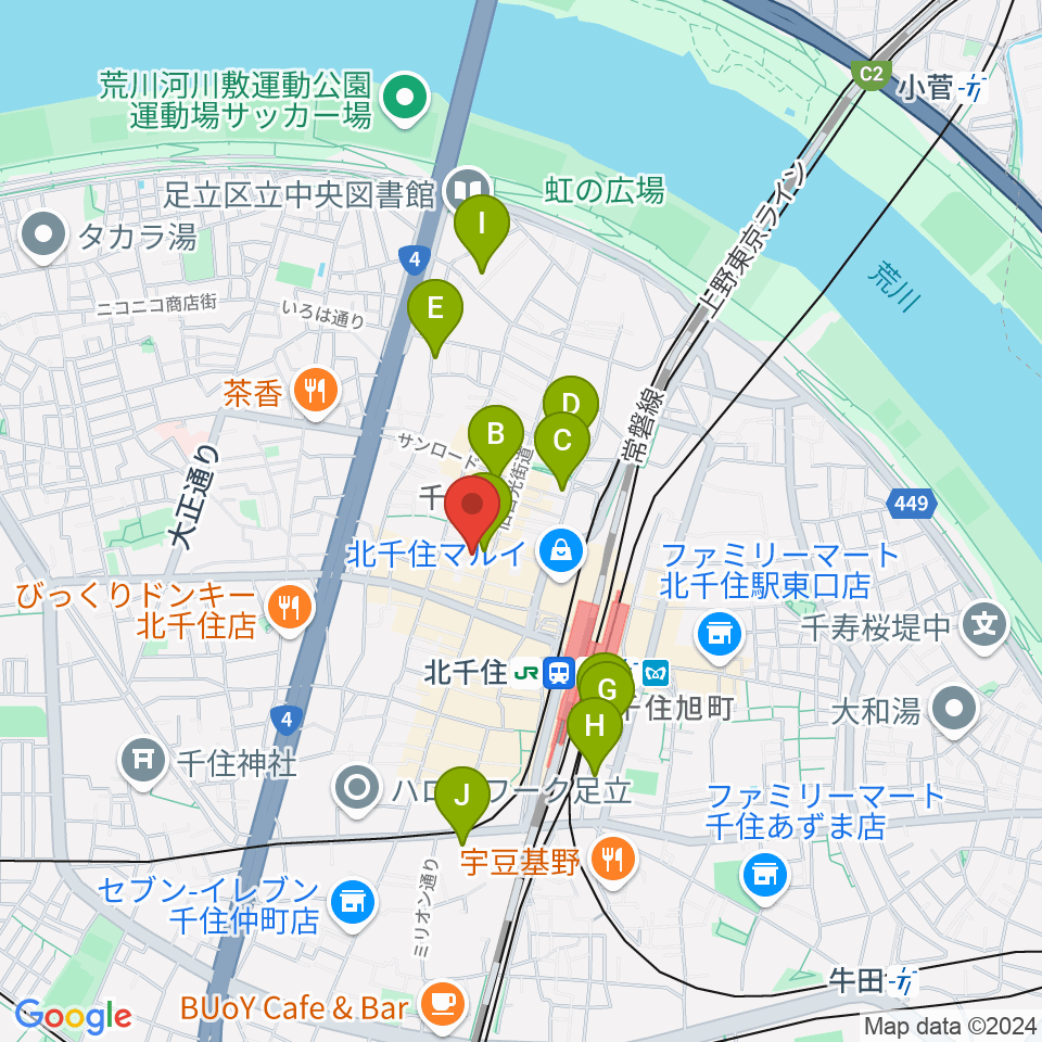 キャナリーギタースクール周辺のホテル一覧地図