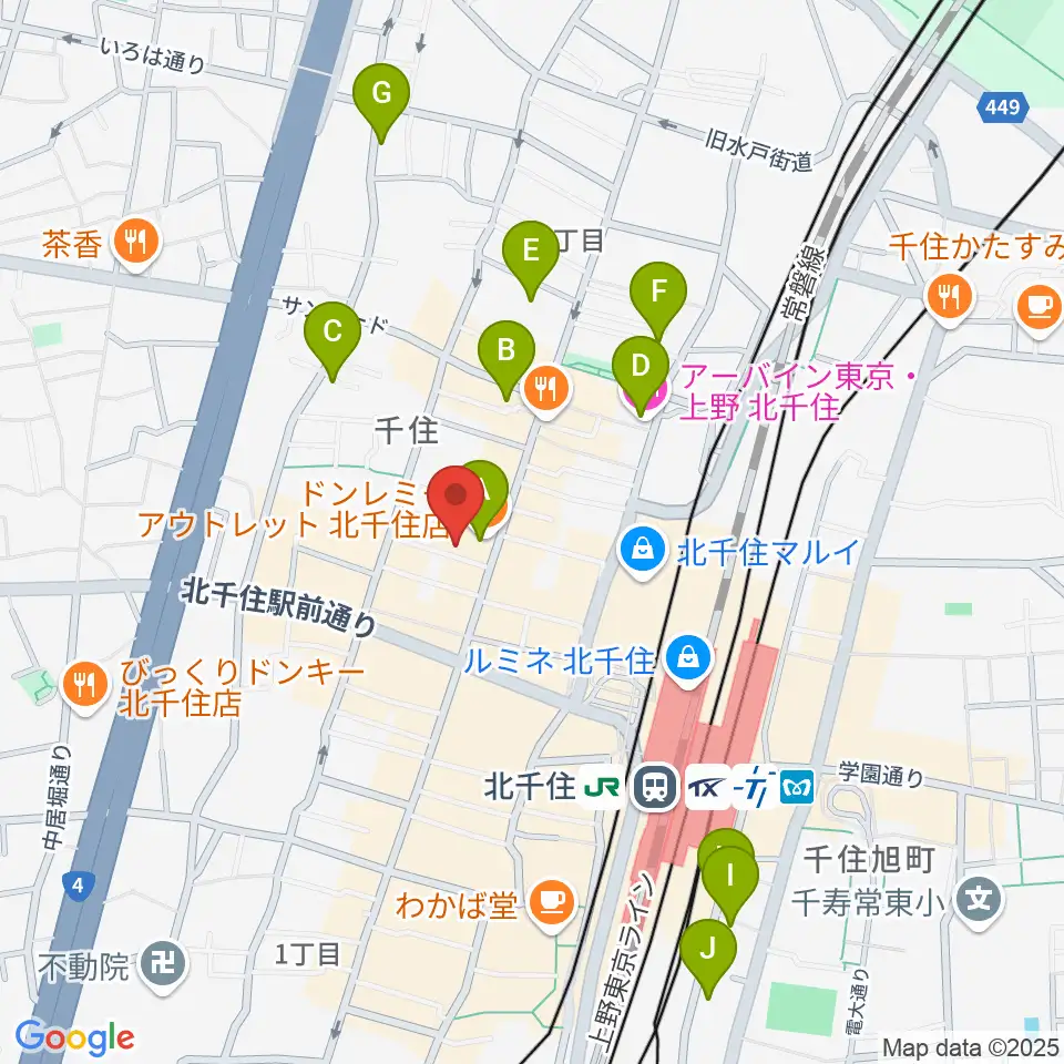 キャナリーギタースクール周辺のホテル一覧地図