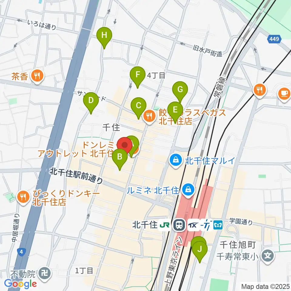 キャナリーギタースクール周辺のホテル一覧地図
