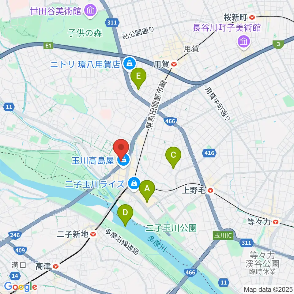 コパンミュージック周辺のホテル一覧地図