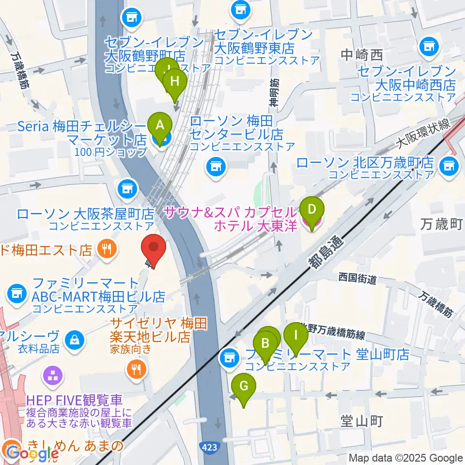 ドルチェ・ミュージック・アカデミーOSAKA周辺のホテル一覧地図