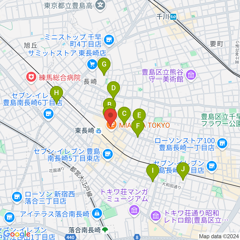 クラウドメイトミュージックスクール周辺のホテル一覧地図