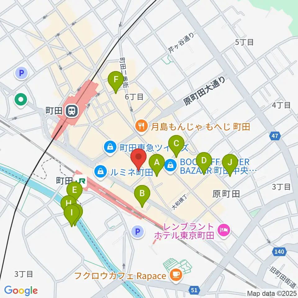 スガナミミュージックサロン町田周辺のホテル一覧地図