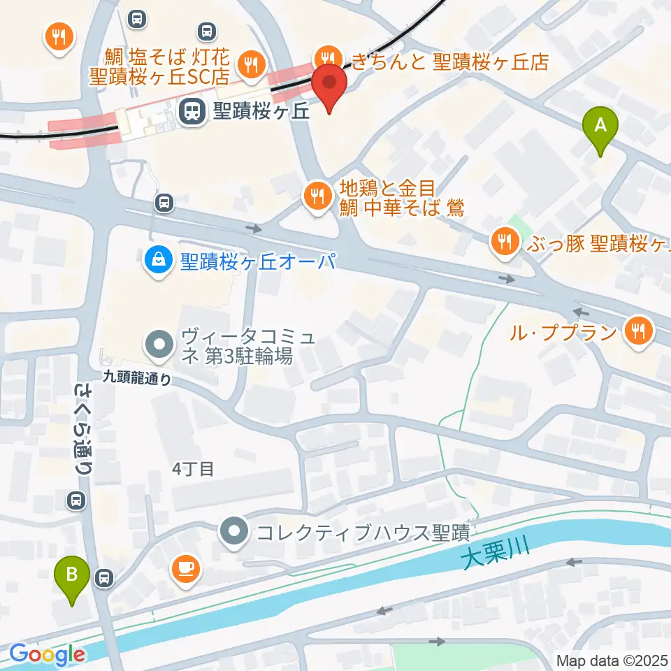 スガナミ楽器 桜ヶ丘センター周辺のホテル一覧地図