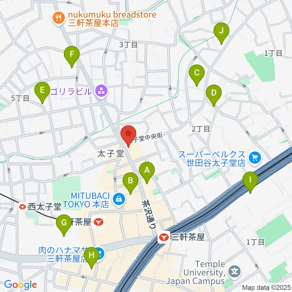 スガナミ三軒茶屋センター周辺のホテル一覧地図