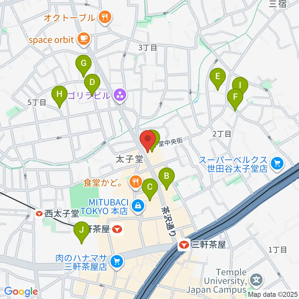スガナミ三軒茶屋センター周辺のホテル一覧地図