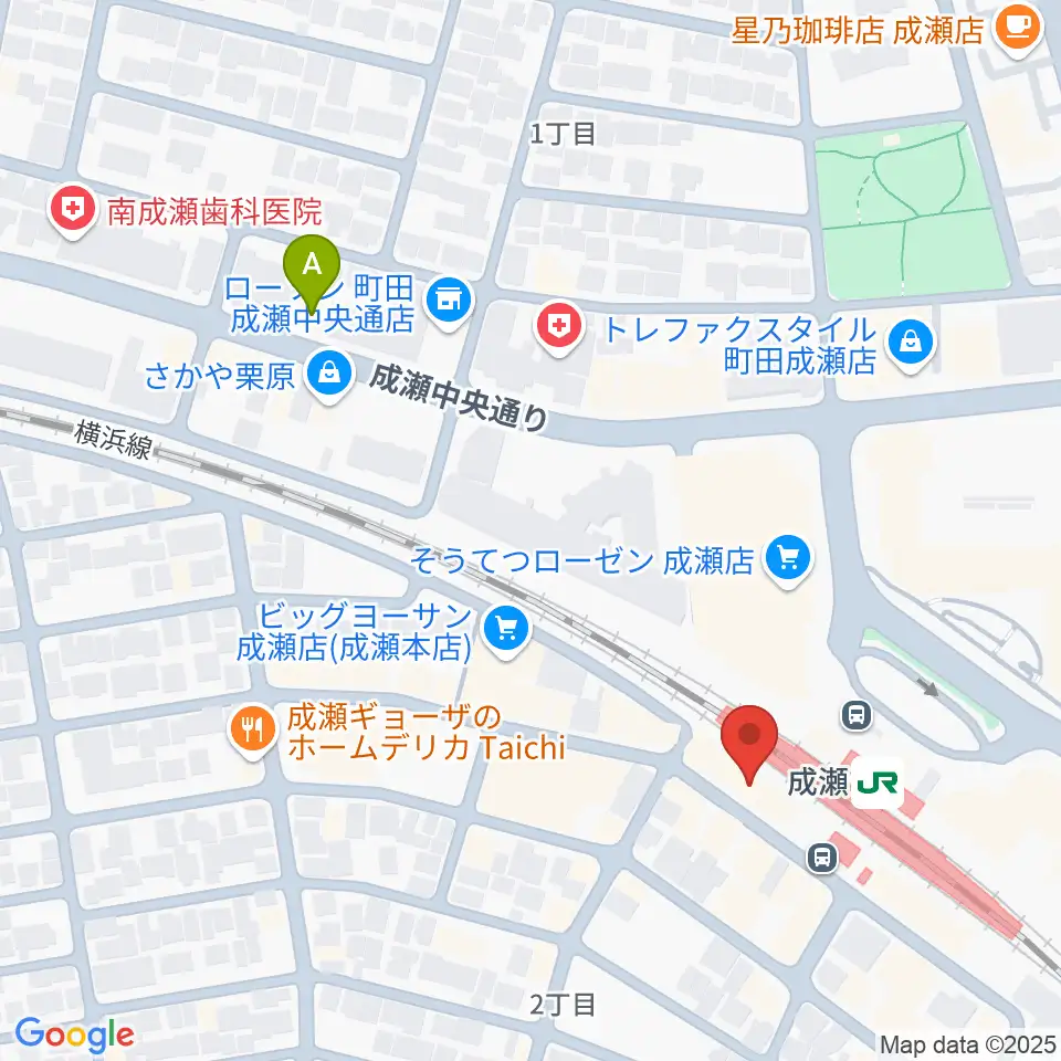 スガナミ楽器 成瀬センター周辺のホテル一覧地図