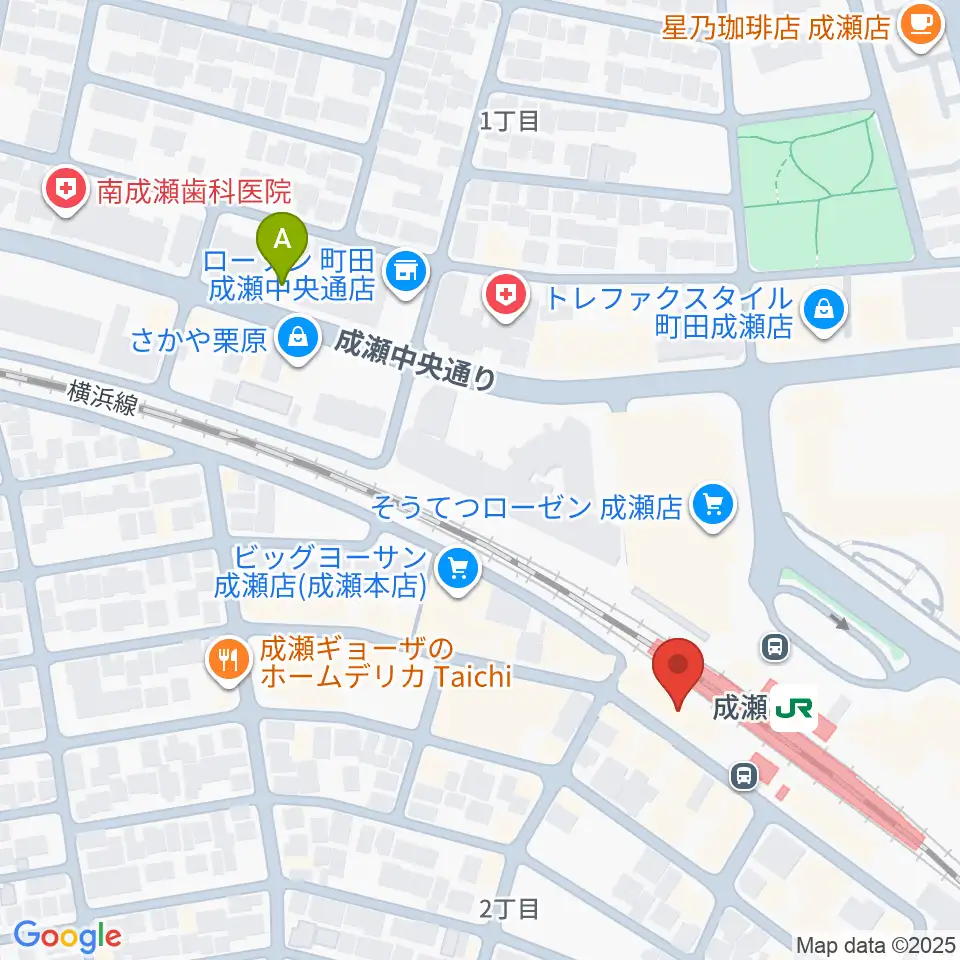 スガナミ楽器 成瀬センター周辺のホテル一覧地図