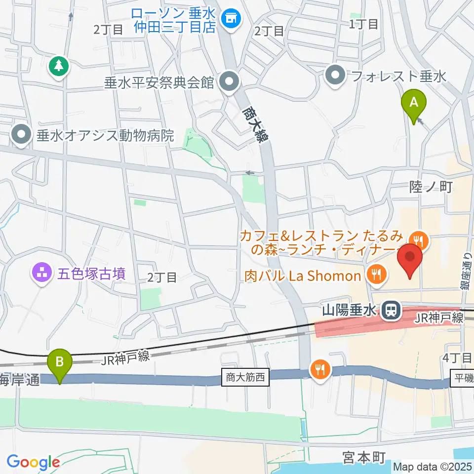 スガナミ楽器 垂水ミュージックセンター周辺のホテル一覧地図