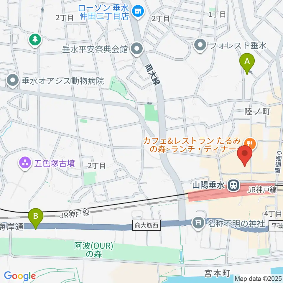 スガナミ楽器 垂水ミュージックセンター周辺のホテル一覧地図