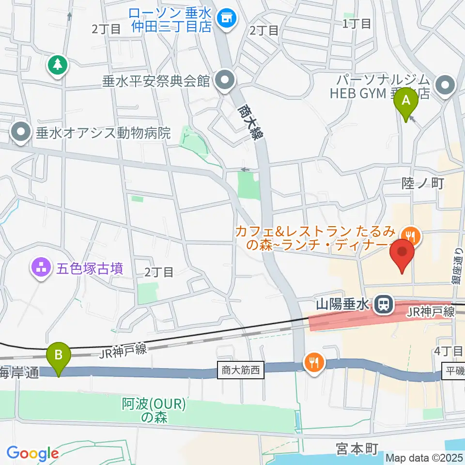 スガナミ楽器 垂水ミュージックセンター周辺のホテル一覧地図