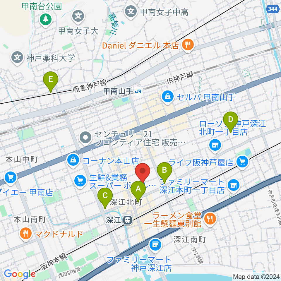 レオミュージック周辺のホテル一覧地図