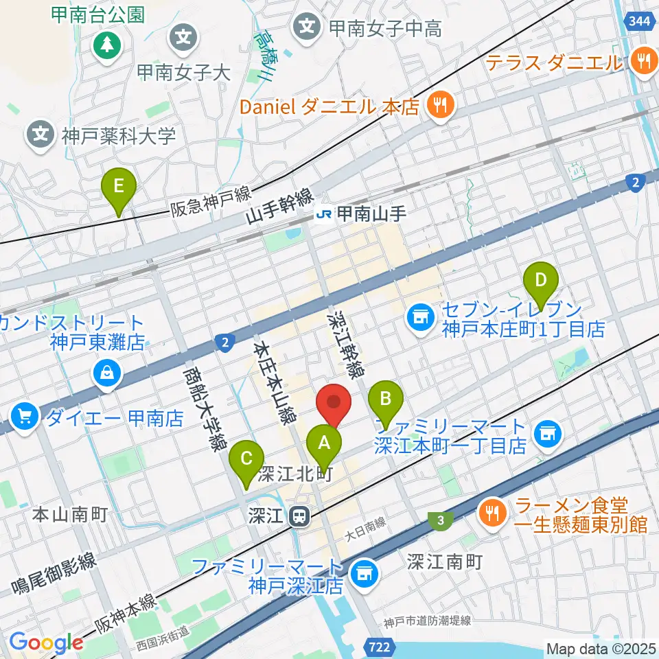 レオミュージック周辺のホテル一覧地図