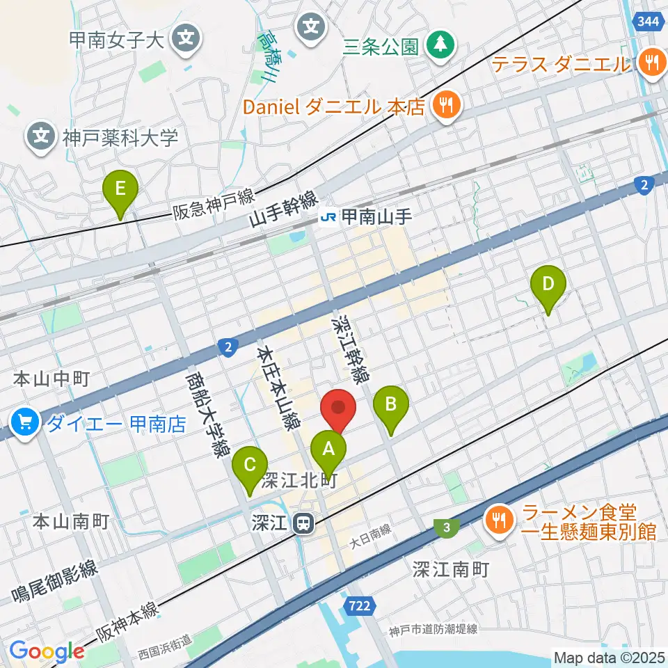 レオミュージック周辺のホテル一覧地図