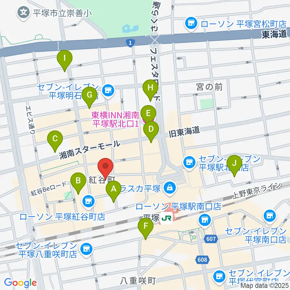 音楽スペースパル周辺のホテル一覧地図