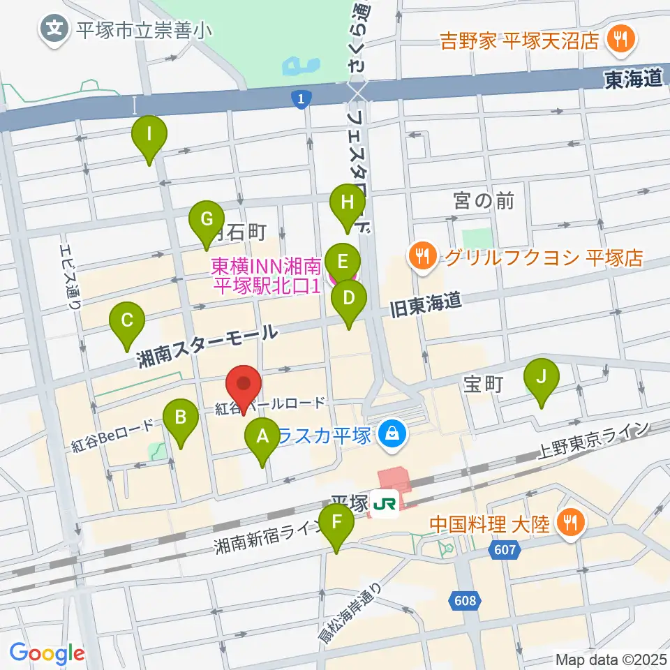 音楽スペースパル周辺のホテル一覧地図