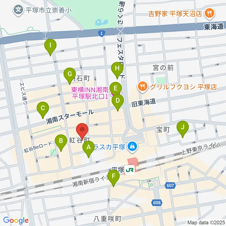 音楽スペースパル周辺のホテル一覧地図