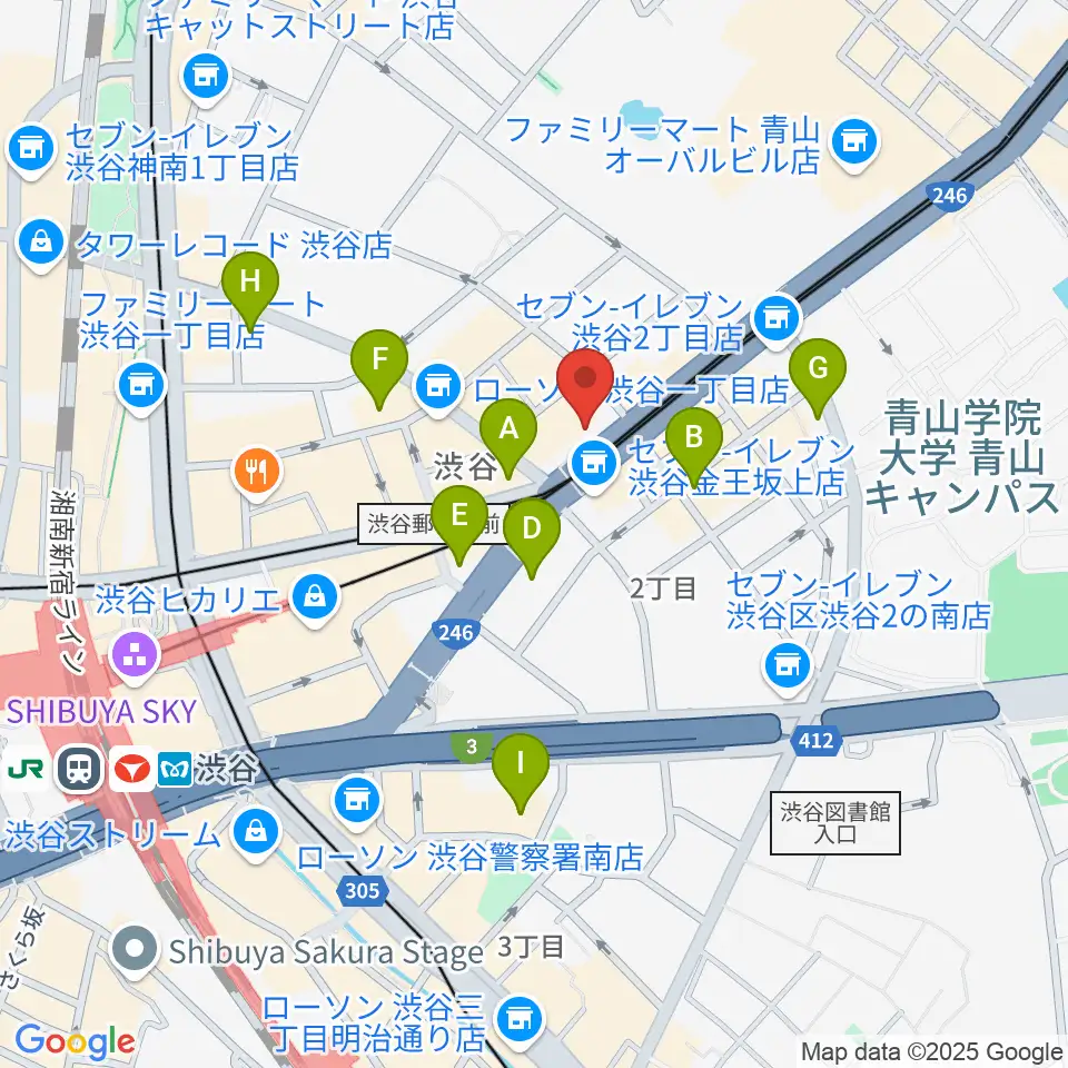 音楽教室ルフォスタ周辺のホテル一覧地図