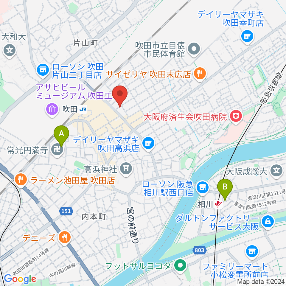 歌枕直美音楽教室周辺のホテル一覧地図