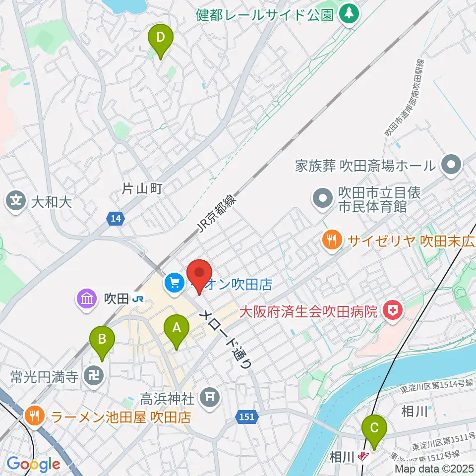 歌枕直美音楽教室周辺のホテル一覧地図