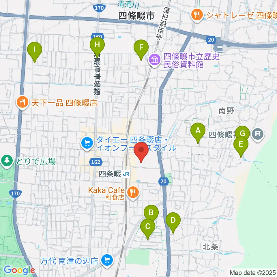 四條畷学園音楽教室周辺のホテル一覧地図
